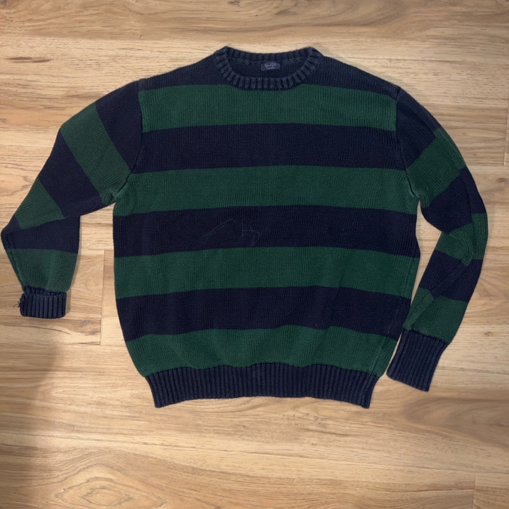 Medium Brandy Melville Green Striped Sweater